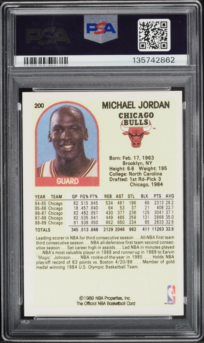 1989 Hoops Michael Jordan #200 PSA 10 GEM MINT