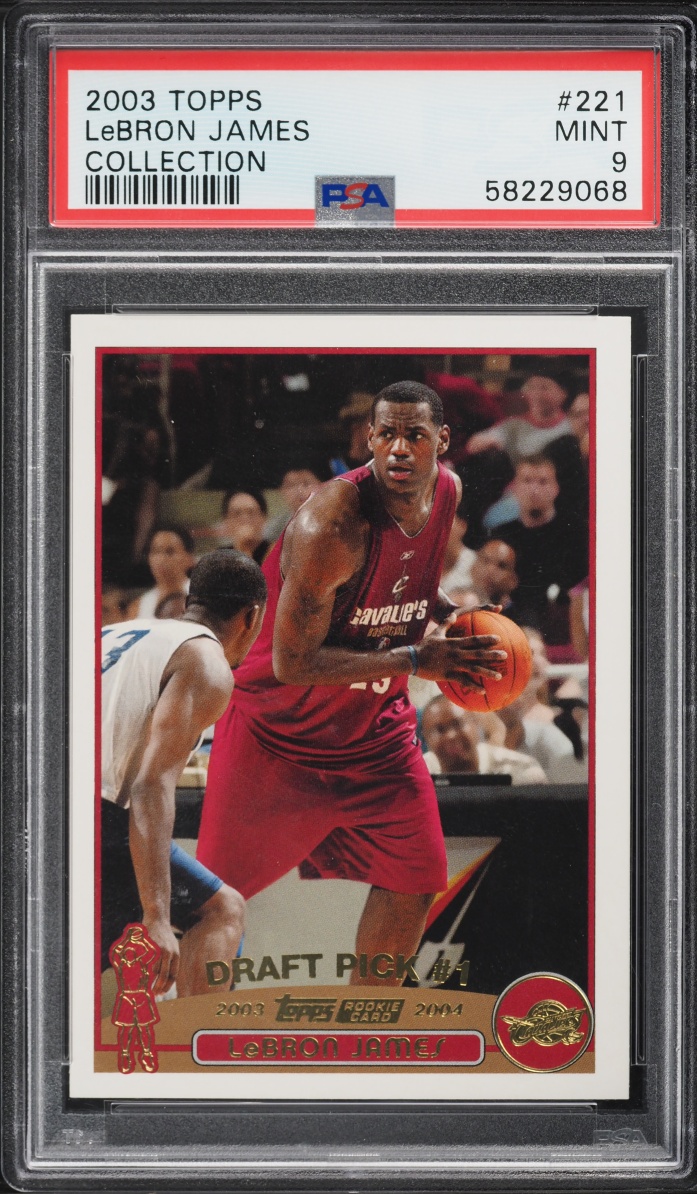 2003 Topps Collection LeBron James ROOKIE #221 PSA 9 MINT