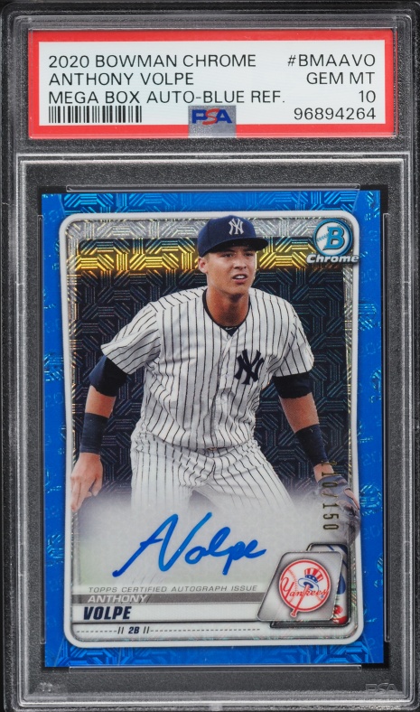 2020 Bowman 1st Edition Yellow Foil Anthony Volpe ROOKIE /75 #BFE