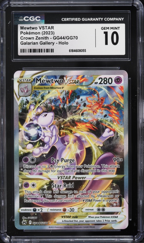 2023 Pokemon Sword & Shield Crown Zenith SIR Mewtwo VSTAR #GG44