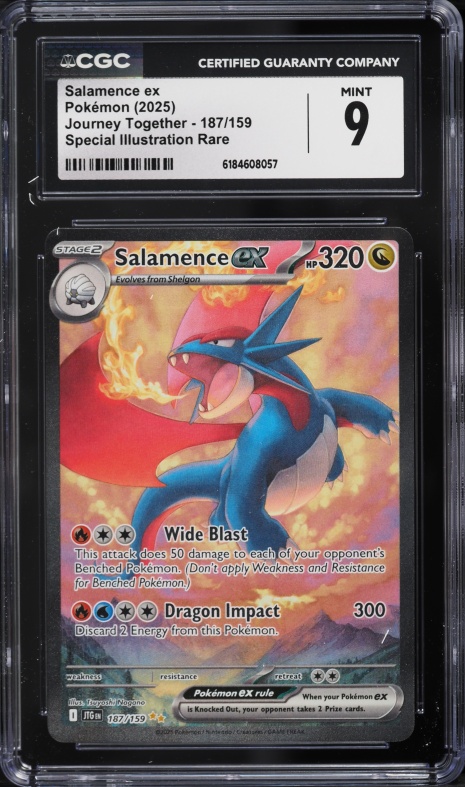 2025 Pokemon Scarlet & Violet Journey Together SIR Salamence EX #187 CGC 9 MINT