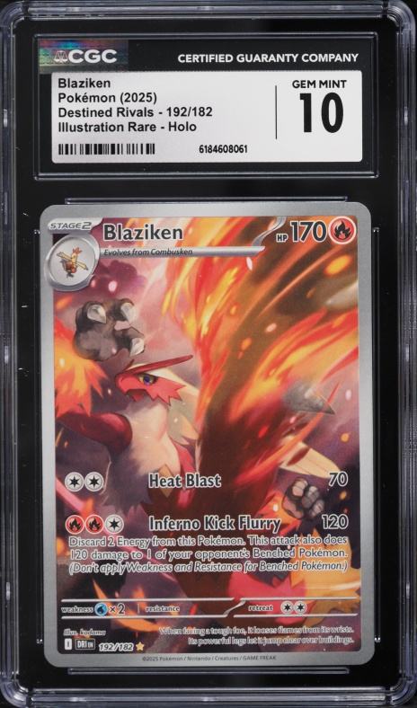 2025 Pokemon Scarlet & Violet Destined Rivals IR Blaziken #192 CGC 10 GEM MINT