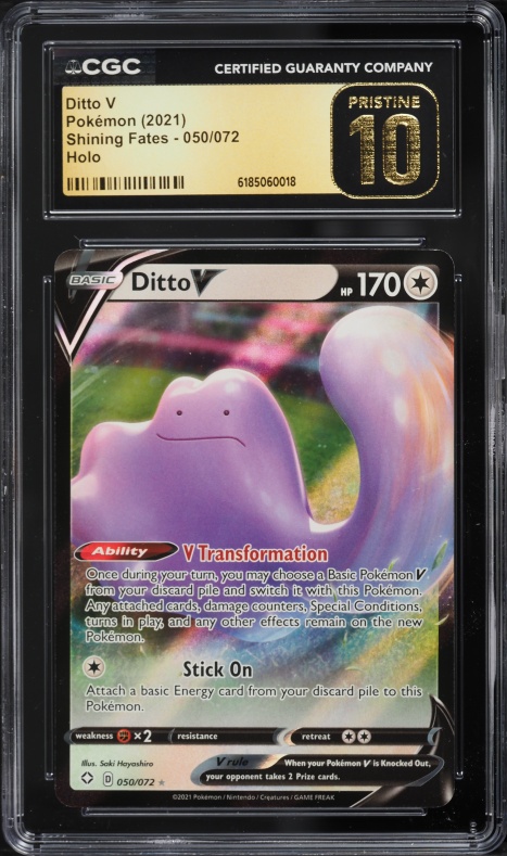 2021 Pokemon Sword & Shield Shining Fates Holo Ditto V #50 CGC 10 PRISTINE