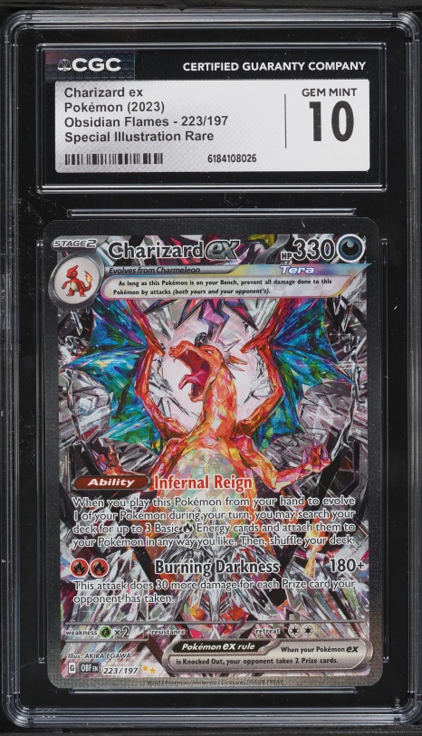 2023 Pokemon Scarlet & Violet Obsidian Flames SIR Charizard ex #223 CGC 10 GEM MINT