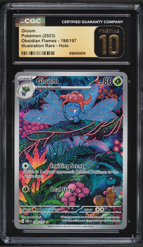 2023 Pokemon Scarlet & Violet Obsidian Flames IR Gloom #198 CGC 10 PRISTINE