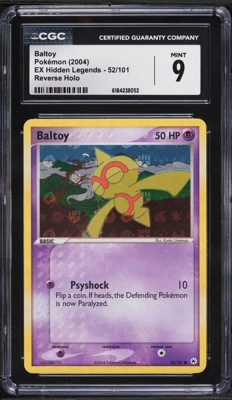 2004 Pokemon EX Hidden Legends Reverse Holo Baltoy #52 CGC 9 MINT