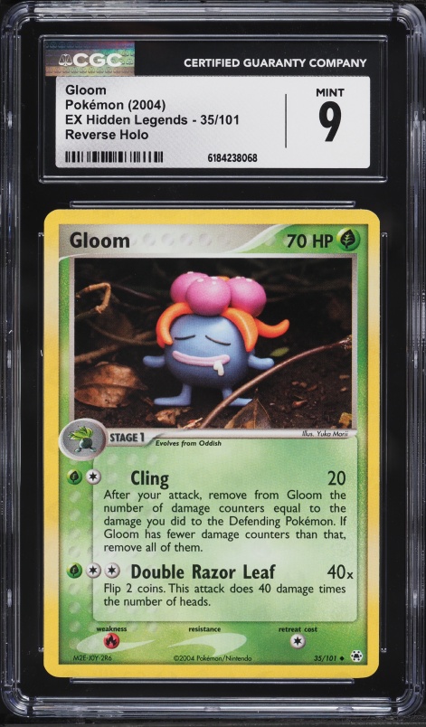 2004 Pokemon EX Hidden Legends Reverse Holo Gloom #35 CGC 9 MINT