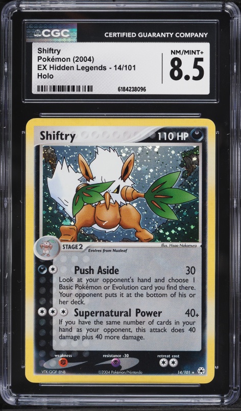2004 Pokemon EX Hidden Legends Holo Shiftry #14 CGC 8.5 NM-MT+