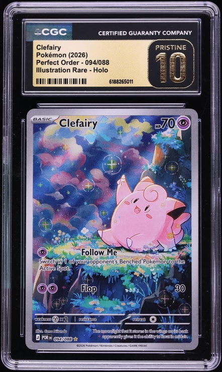 2026 Pokemon Mega Evolution Perfect Order IR Clefairy #94 CGC 10 PRISTINE