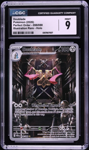 2026 Pokemon Mega Evolution Perfect Order IR Doublade #98 CGC 9 MINT