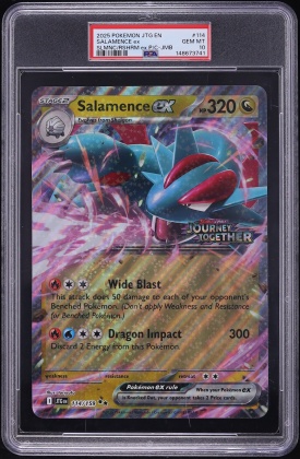 2025 Pokemon Scarlet & Violet Journey Together Jumbo Holo Salamence ex #114 PSA 10 GEM MINT