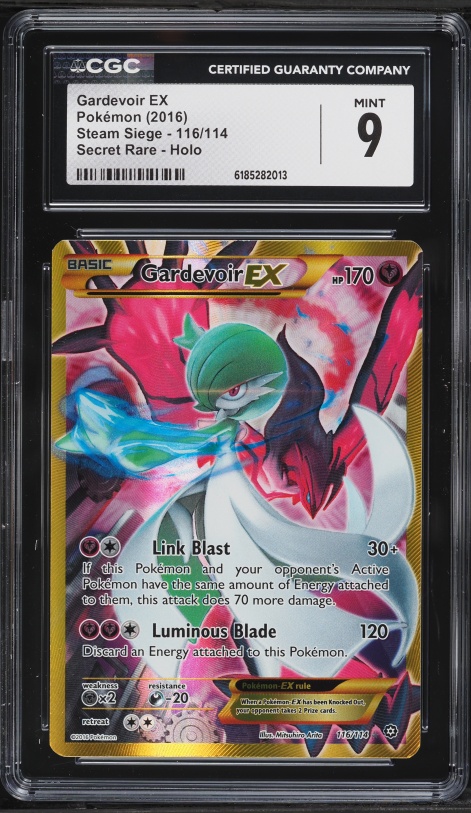 2016 Pokemon XY Steam Siege Gold Rare Gardevoir Ex #116 CGC 9 MINT