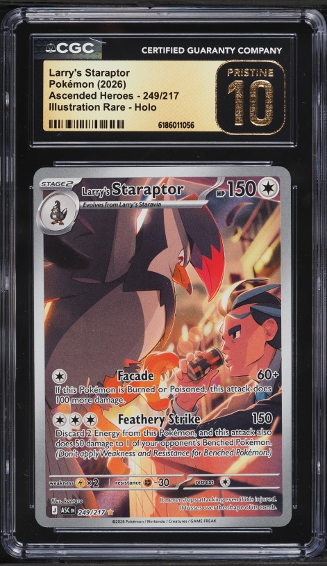 2026 Pokemon Mega Evolution Ascended Heroes IR Larry's Staraptor #249 CGC 10 PRISTINE