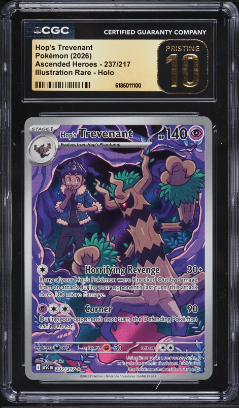 2026 Pokemon Mega Evolution Ascended Heroes IR Hop's Trevenant #237 CGC 10 PRISTINE
