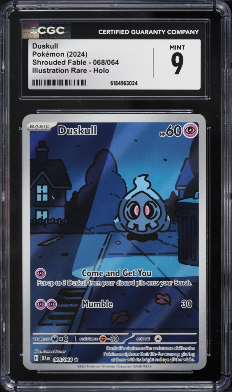 2024 Pokemon Scarlet & Violet Shrouded Fable IR Duskull #68 CGC 9 MINT