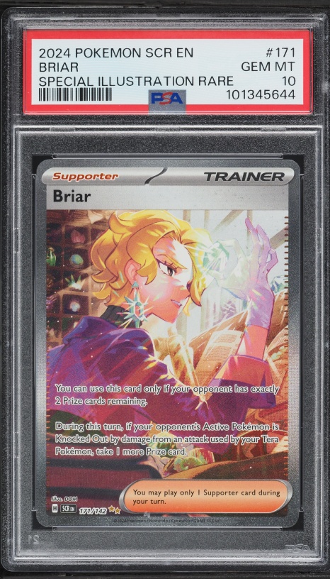 2023 Pokemon Scarlet & Violet Stellar Crown SIR Briar #171 PSA 10 GEM MINT