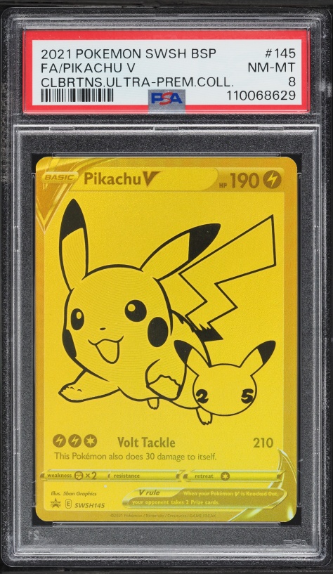 2021 Pokemon Chinese 25th Anniversary Promo Golden Box Pikachu V