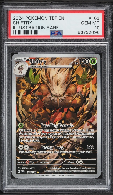 2023 Pokemon Scarlet & Violet Temporal Forces IR Shiftry #163 PSA 10 GEM MINT