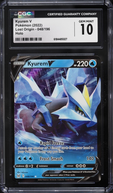 2022 Pokemon Sword & Shield Lost Origin Holo Kyurem V #48 CGC 10 GEM MINT