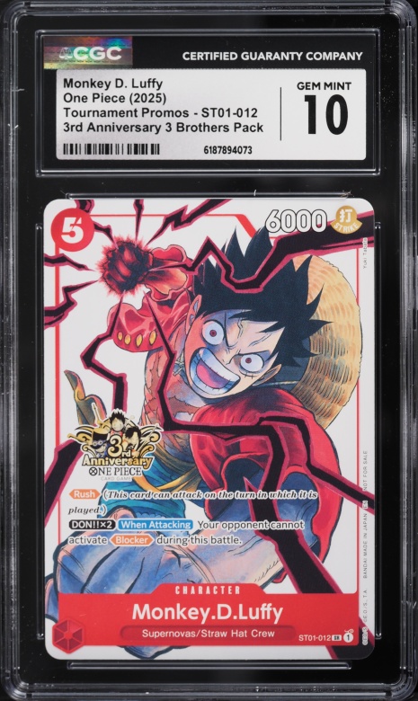 2025 One Piece Tournament Promos 3rd Anniversary 3 Brothers Pack