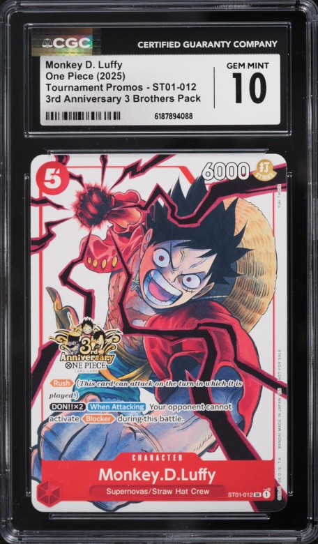 2025 One Piece Legacy Of The Master Monkey D. Luffy #OP12-015 CGC