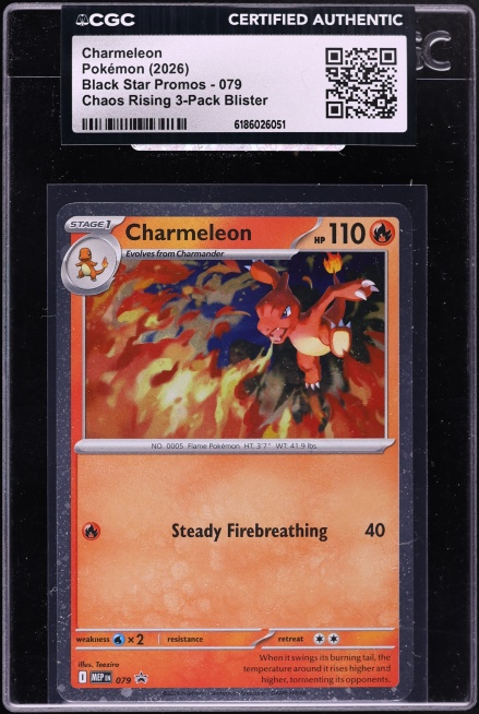 2026 Pokemon Mega Evolution Promo Chaos Rising Charmeleon #79 CGC AUTH