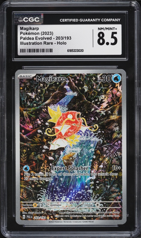 2023 Pokemon Scarlet & Violet Paldea Evolved IR Magikarp #203 CGC 8.5 NM-MT+