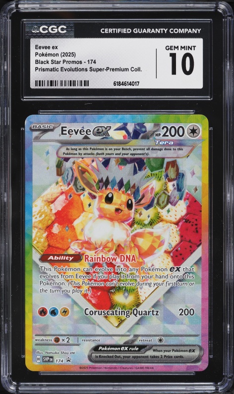 2025 Pokemon SV Promo Prismatic Evolutions Super Premium Full Art Eevee ex #174 CGC 10 GEM MINT