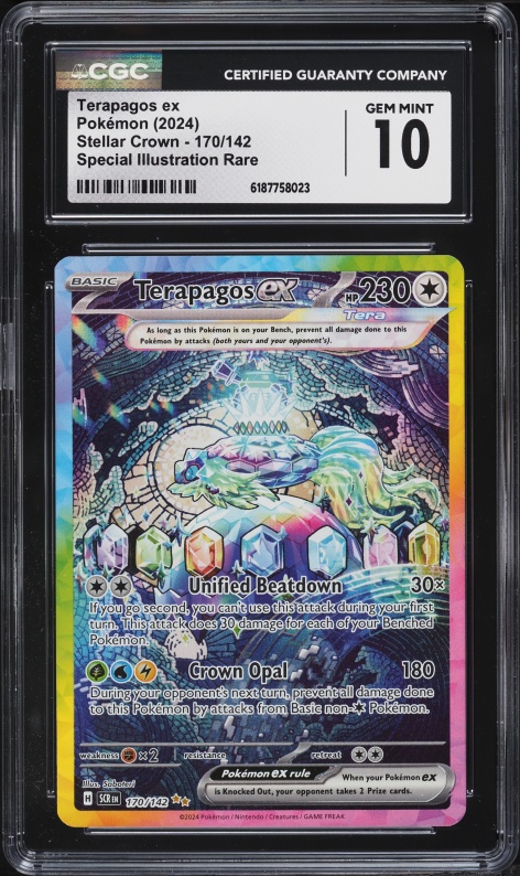 2024 Pokemon Scarlet & Violet Stellar Crown SIR Terapagos ex #170 CGC 10 GEM MINT