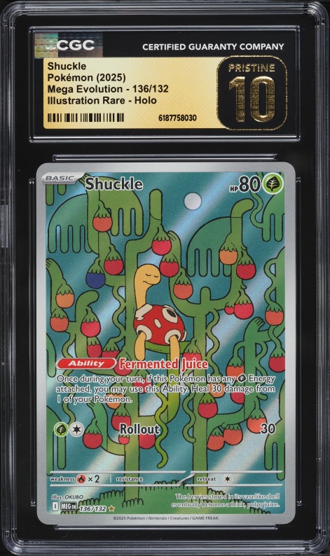 2025 Pokemon Mega Evolution IR Shuckle #136 CGC 10 PRISTINE