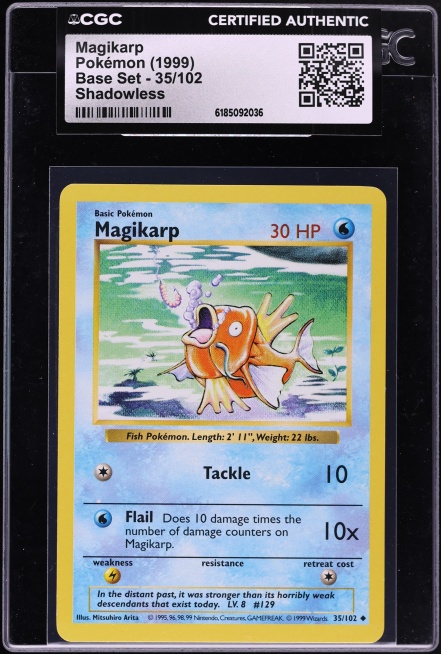 1999 Pokemon Base Set Magikarp #35 PSA 9 MINT on Fanatics Collect
