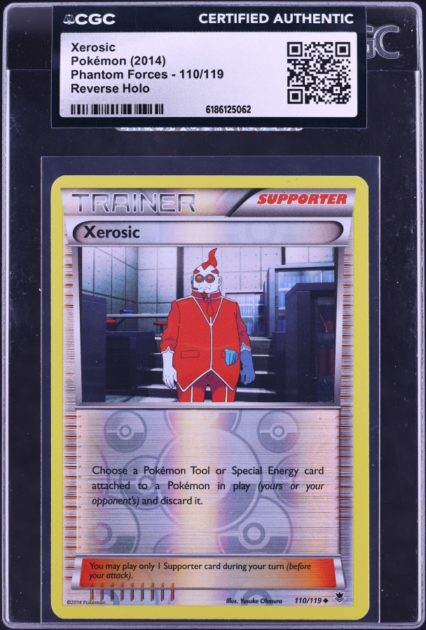 2014 Pokemon Phantom Forces Reverse Holo Xerosic #110 CGC AUTH