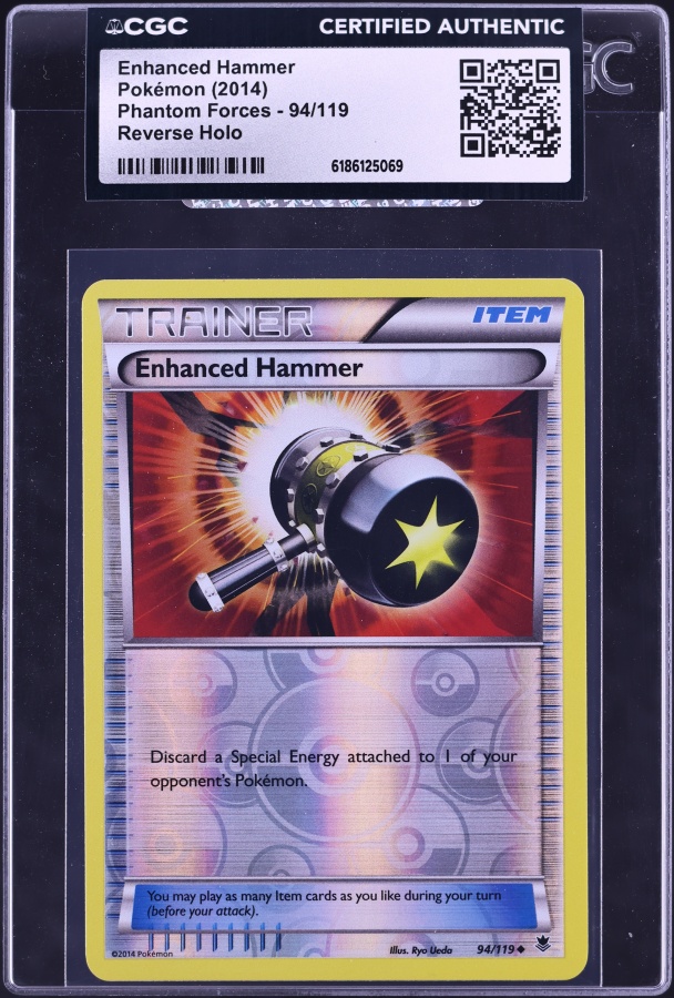 2014 Pokemon Phantom Forces Reverse Holo Enhanced Hammer #94 CGC AUTH