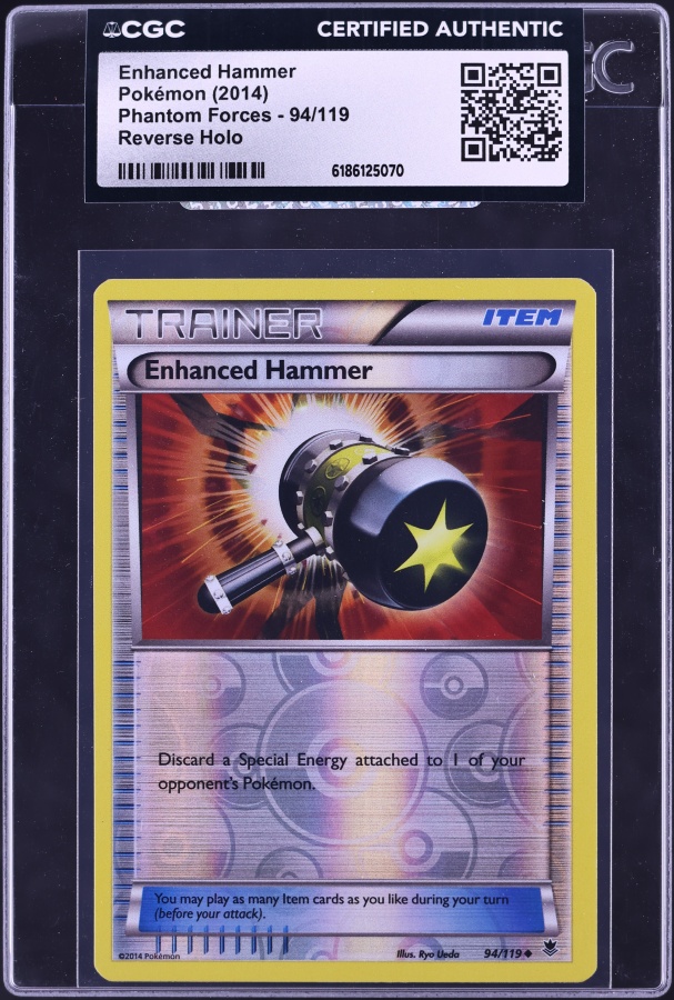 2014 Pokemon Phantom Forces Reverse Holo Enhanced Hammer #94 CGC AUTH