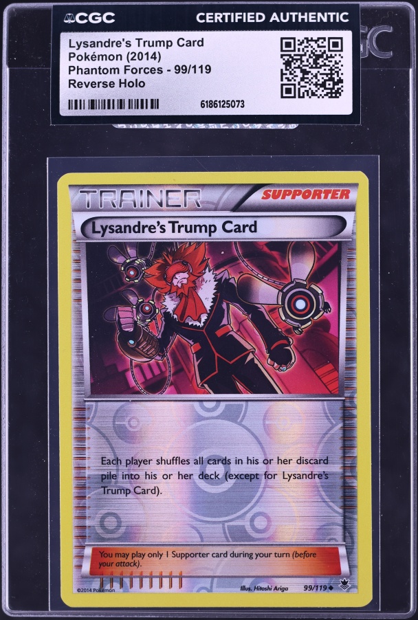 2014 Pokemon XY Phantom Forces Reverse Holo Lysandre's Trump Card #99 CGC AUTH