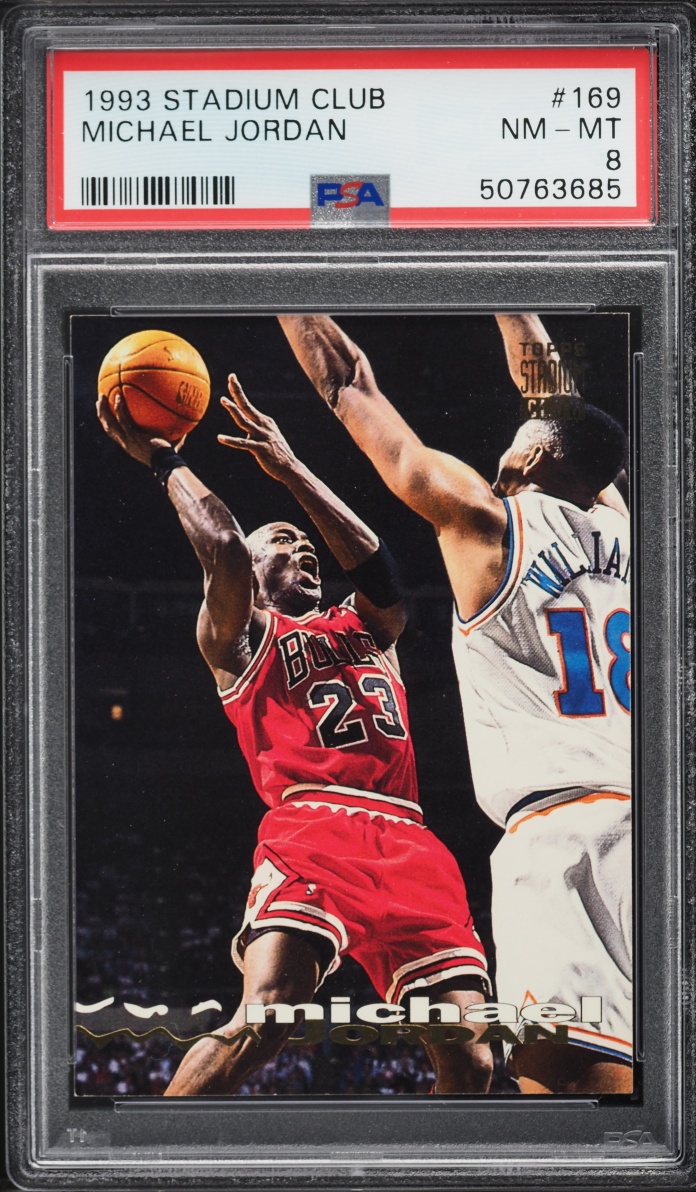1993 Stadium Club Basketball Michael Jordan #169 PSA 8 NM-MT