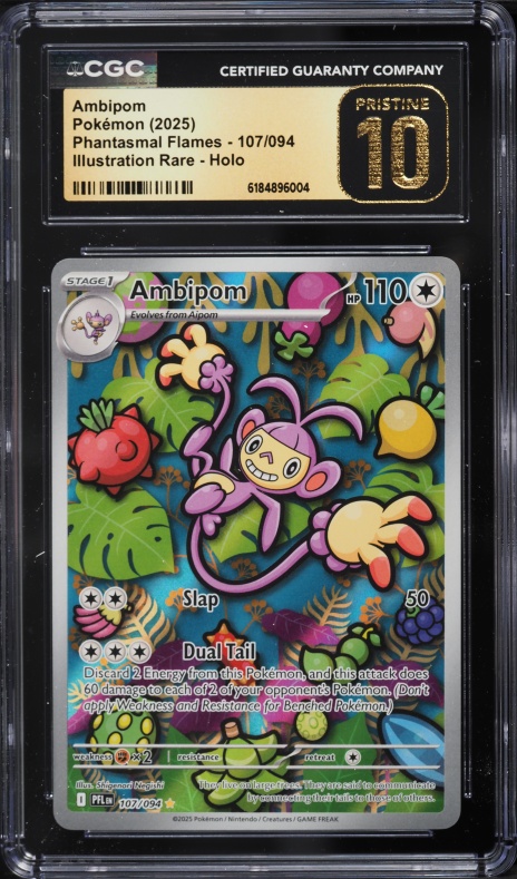 2025 Pokemon Japanese Mega Inferno X AR Ambipom #92 CGC 10 GEM