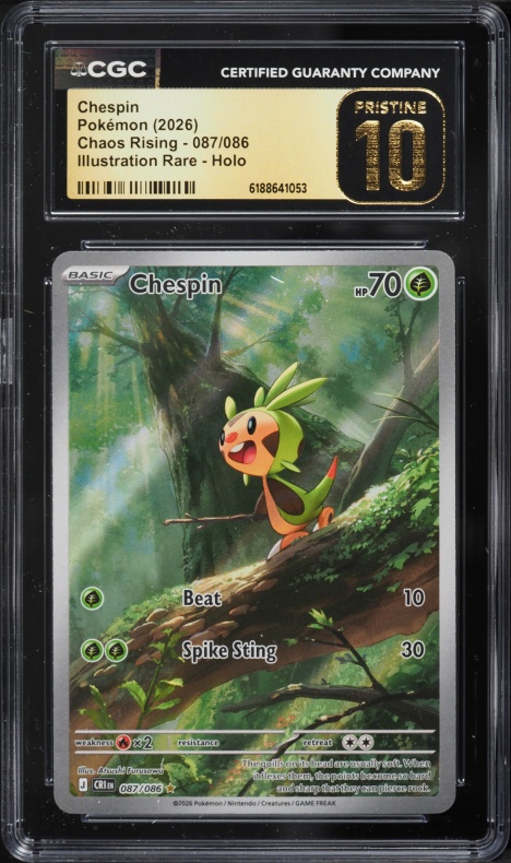 chespin pokemon card holographic - (12/146) Grass Grass Vine Whip (10) Grass Chespin Holo