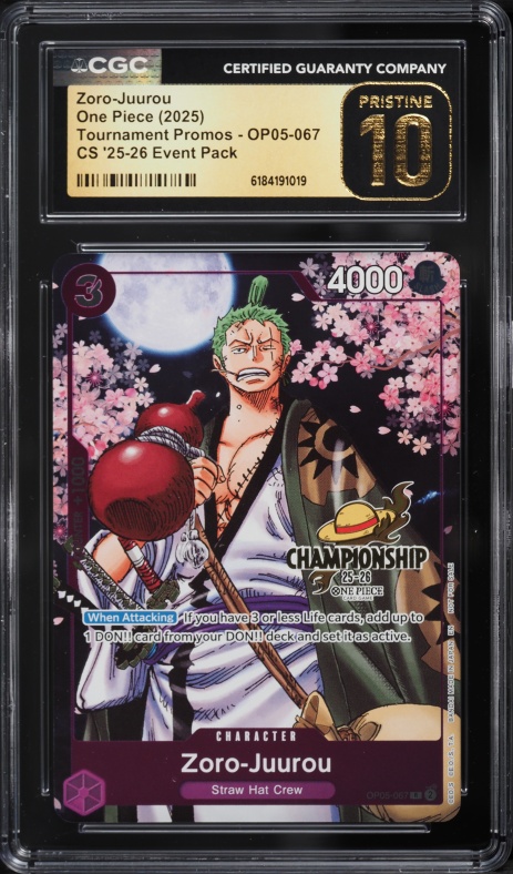 Zoro Juurou Super Rare SP Ver. ST18 CGC Pristine 10 on Fanatics