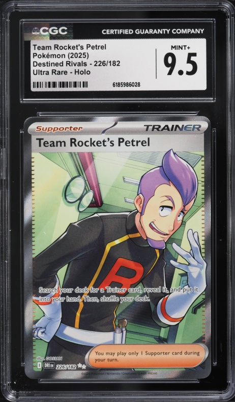 2025 Pokemon Scarlet & Violet Destined Rivals Full Art Team Rocket's Petrel #226 CGC 9.5 MINT+