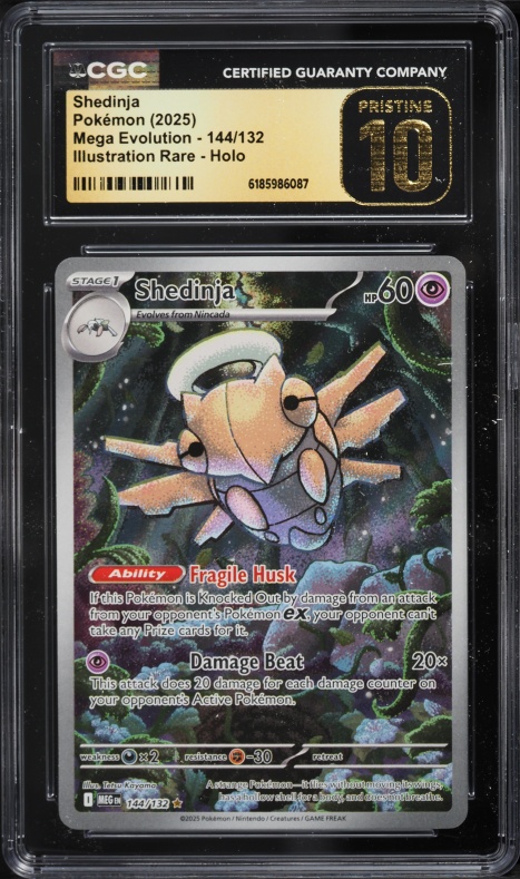 2025 Pokemon Mega Evolution IR Shedinja #144 CGC 10 PRISTINE