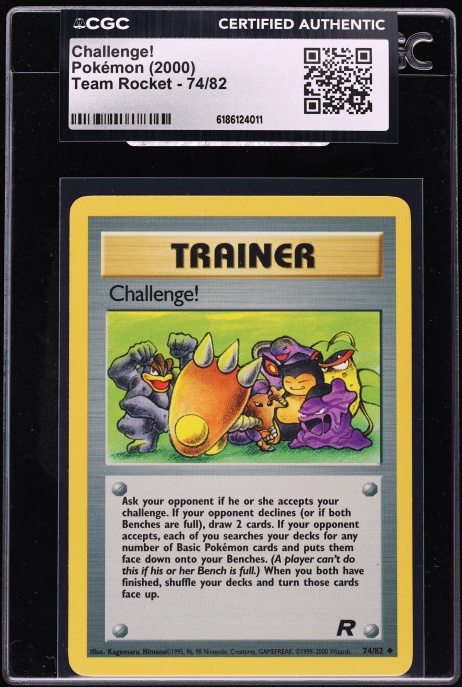 2000 Pokemon Team Rocket Challenge! #74 CGC AUTH