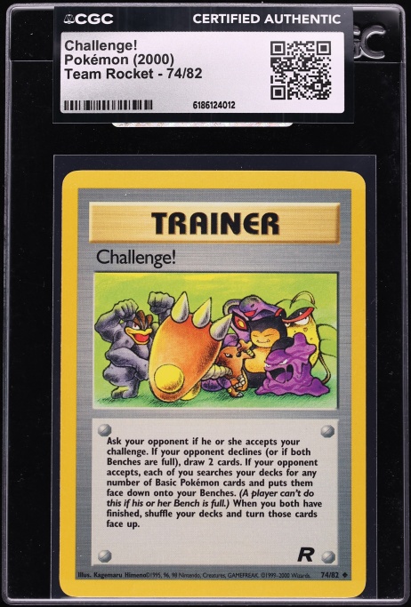 2000 Pokemon Team Rocket Challenge! #74 CGC AUTH