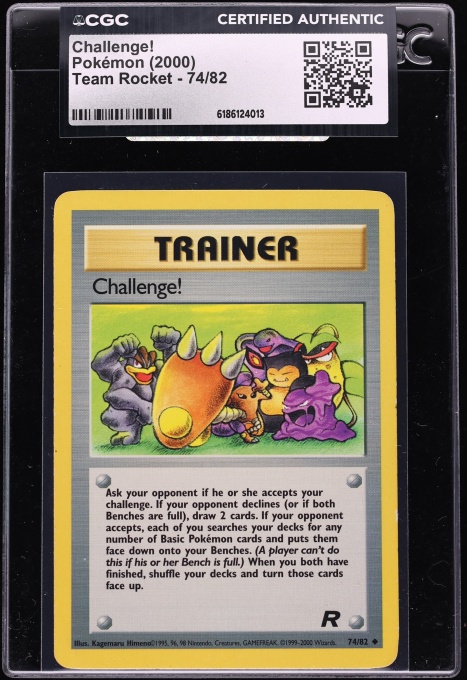 2000 Pokemon Team Rocket Challenge! #74 CGC AUTH