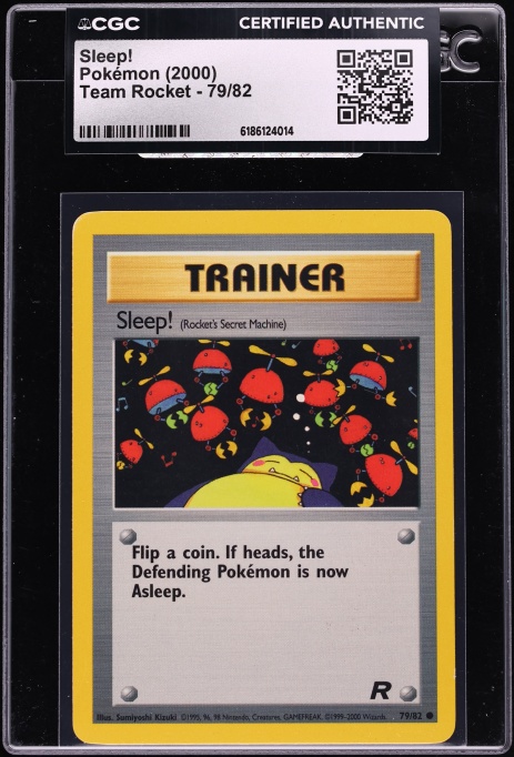 2000 Pokemon Team Rocket Sleep! #79 CGC AUTH