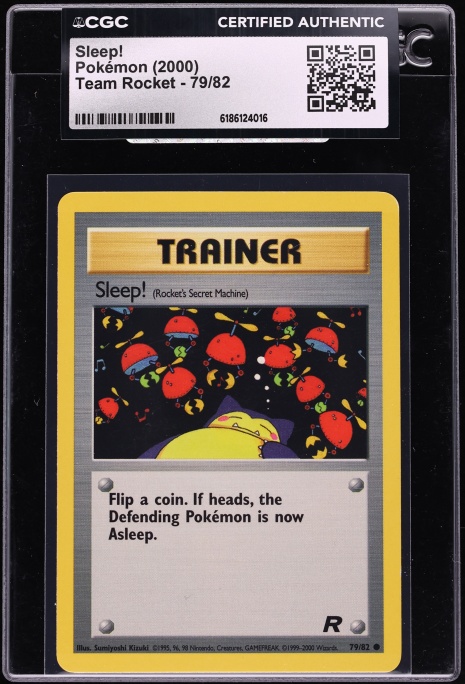 2000 Pokemon Team Rocket Sleep! #79 CGC AUTH