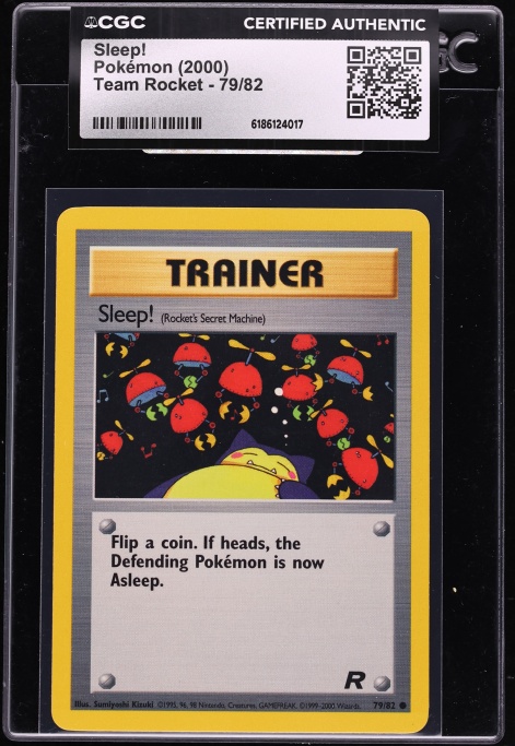 2000 Pokemon Team Rocket Sleep! #79 CGC AUTH
