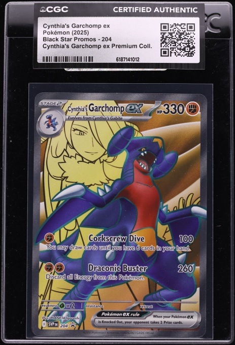 2025 Pokemon SV Promo Premium Collection Full Art Cynthia's Garchomp ex #204 CGC AUTH
