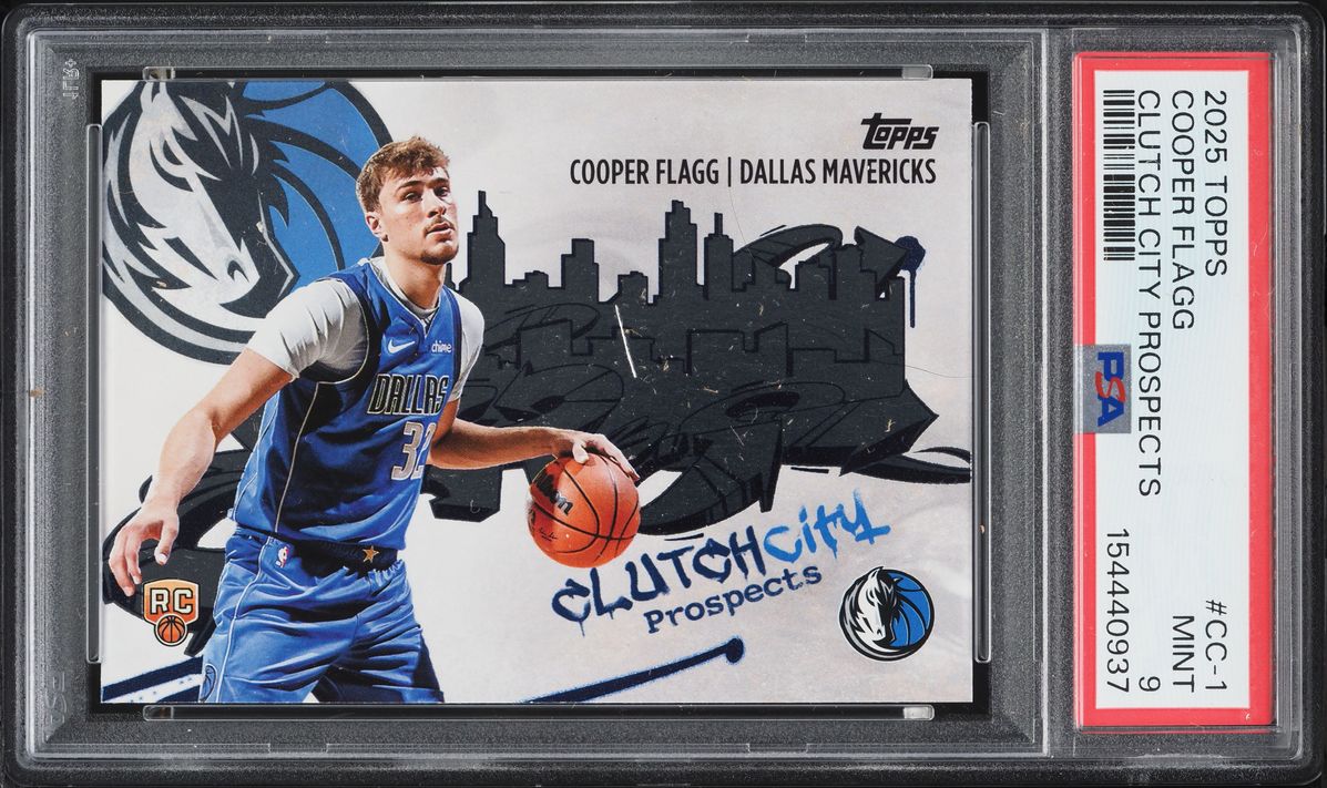 2025 Topps Clutch City Prospects Cooper Flagg ROOKIE #CC-1 PSA 9 MINT