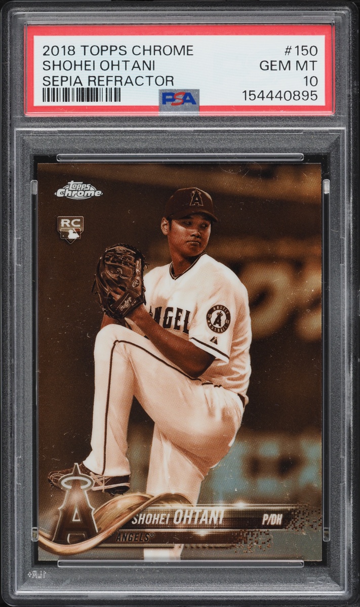 2018 Topps Chrome Sepia Refractor Shohei Ohtani ROOKIE #150 PSA 10 GEM MINT